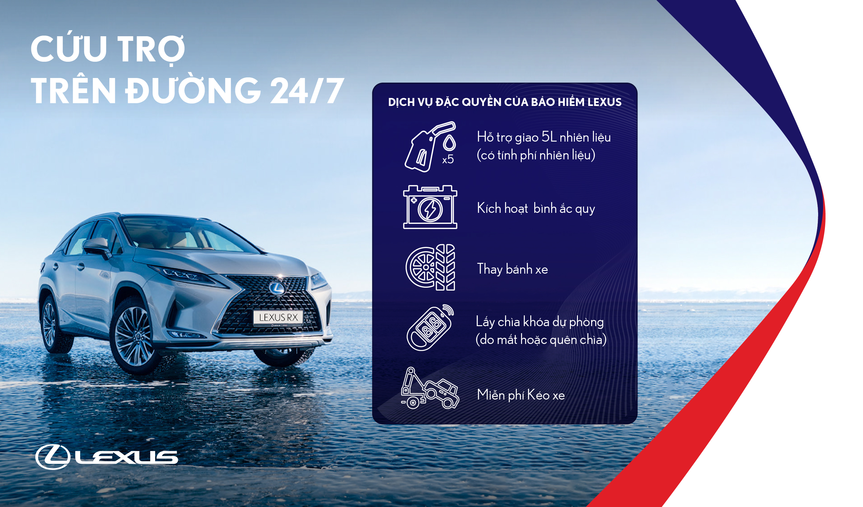 Bảo hiểm Lexus ra mắt tính năng Cứu hộ Ô tô trên đường 24/7 