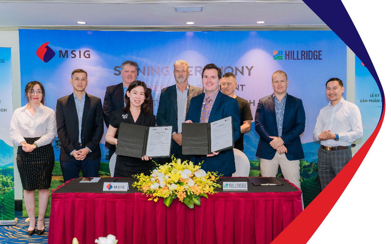 Representatives of MSIG & Hillridge completed signing